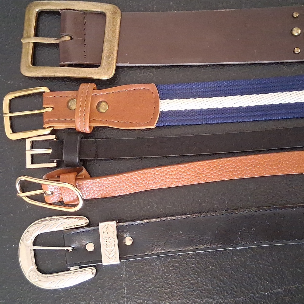 5 Belt Bundle Assorted Belt Lot